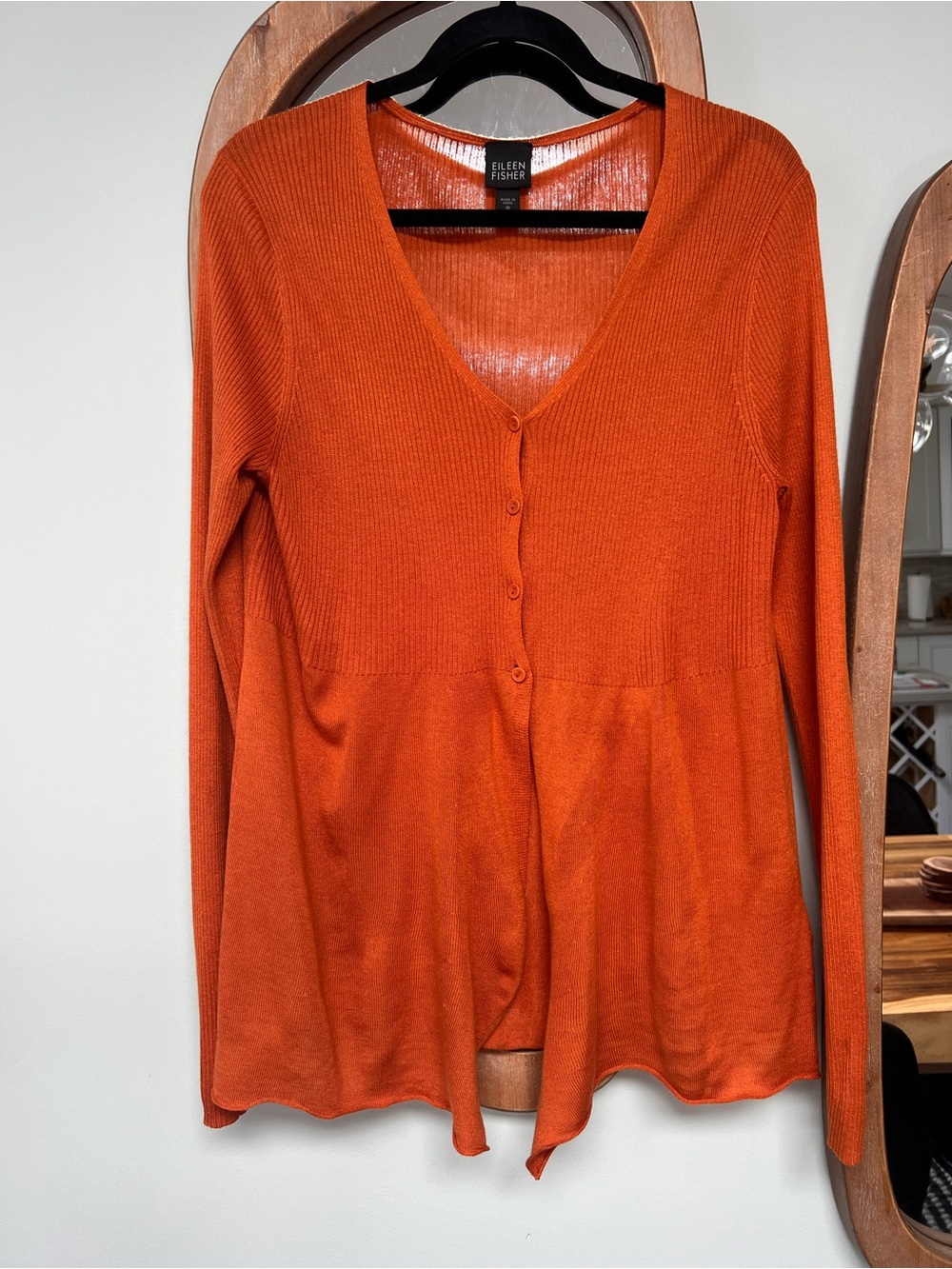 Eileen Fisher V-Neck Button up Cardigan Sweater Top
